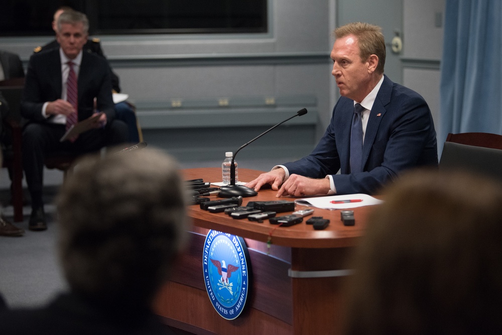 ASD speaks to reporters at the Pentagon