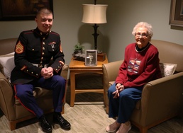 Wisconsin Marine Visits WWII Veteran