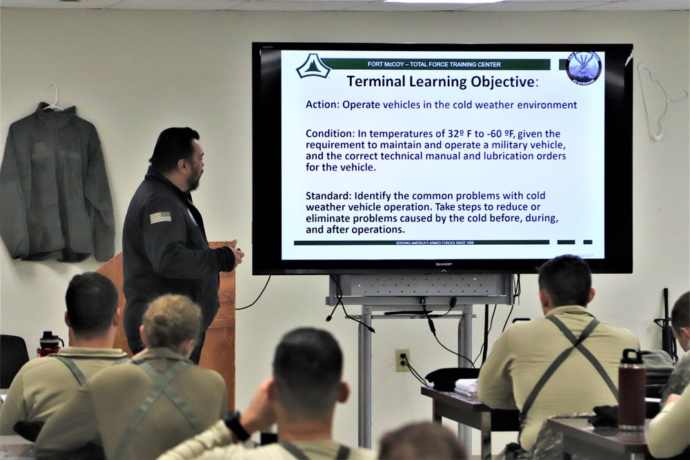 Cold-Weather Operations Course students learn how to prevent cold-weather injuries during Fort McCoy training