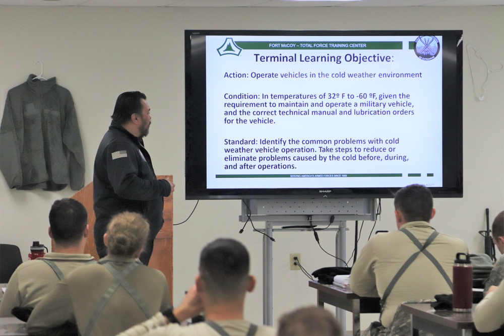 Cold-Weather Operations Course students learn how to prevent cold-weather injuries during Fort McCoy training