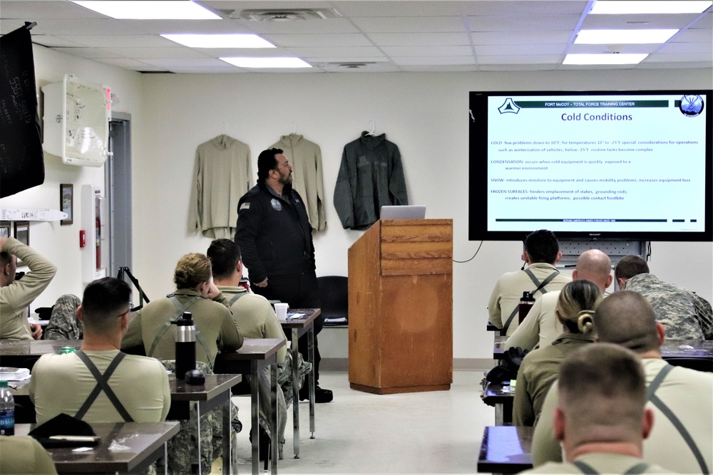 Cold-Weather Operations Course students learn how to prevent cold-weather injuries during Fort McCoy training