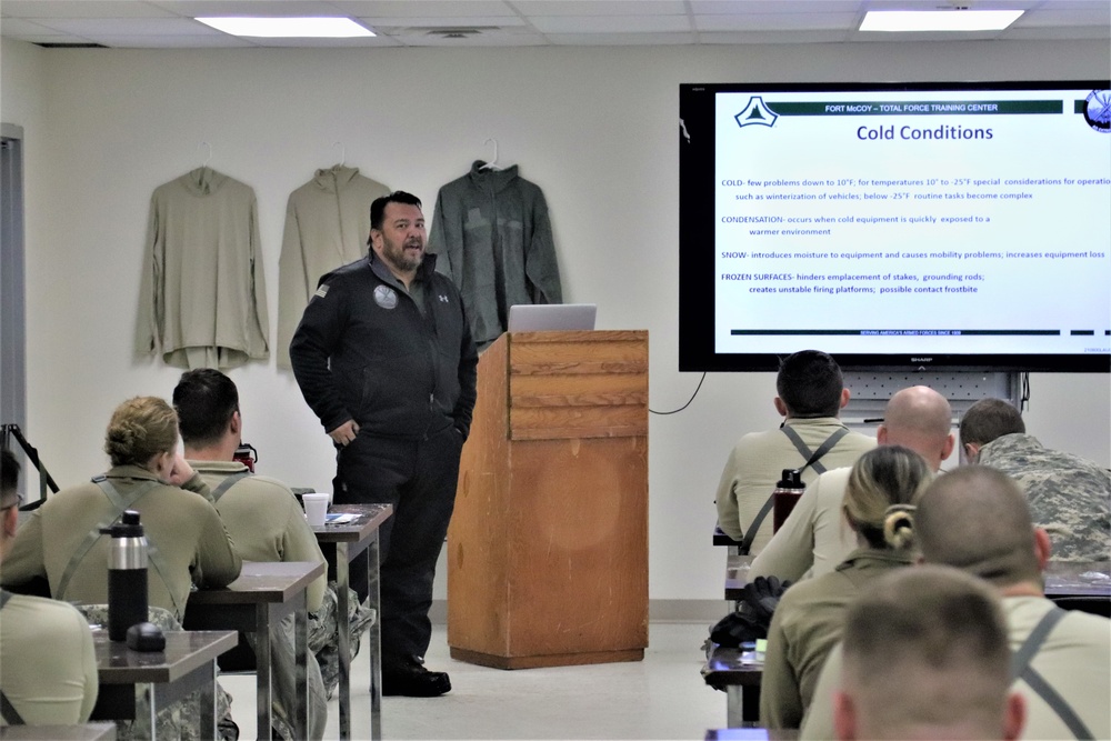 Cold-Weather Operations Course students learn how to prevent cold-weather injuries during Fort McCoy training