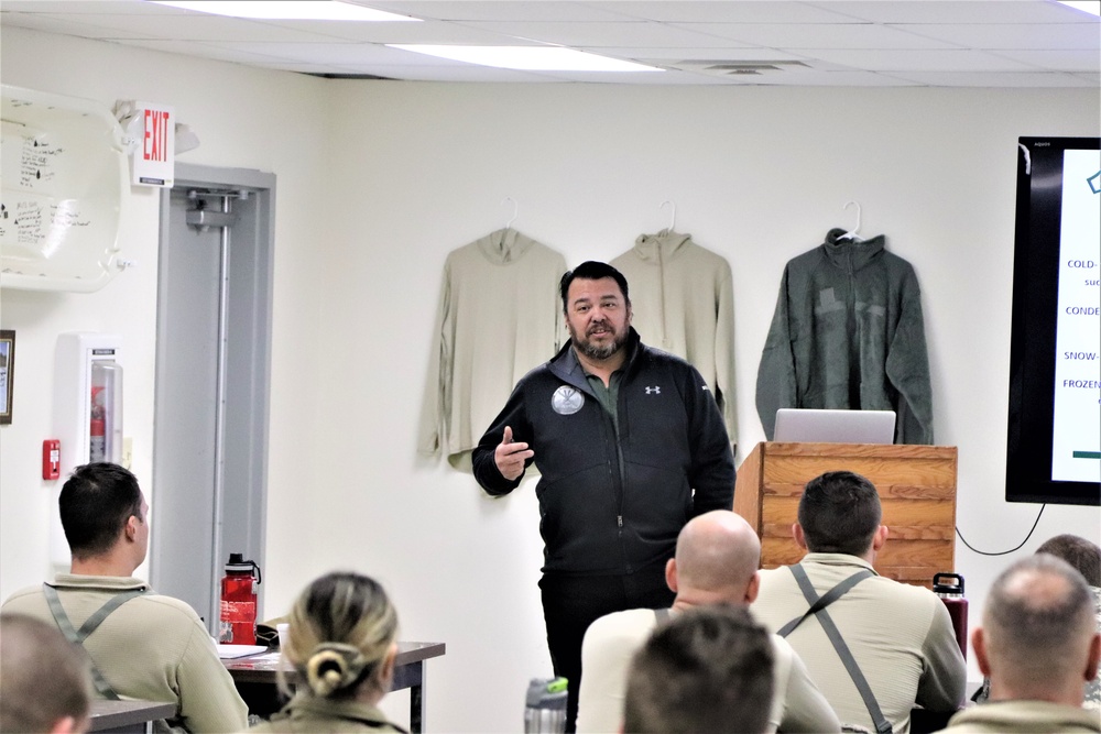 Cold-Weather Operations Course students learn how to prevent cold-weather injuries during Fort McCoy training