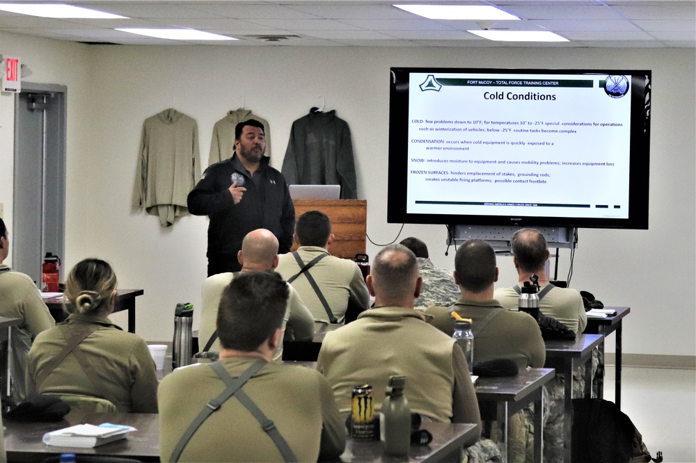 Cold-Weather Operations Course students learn how to prevent cold-weather injuries during Fort McCoy training