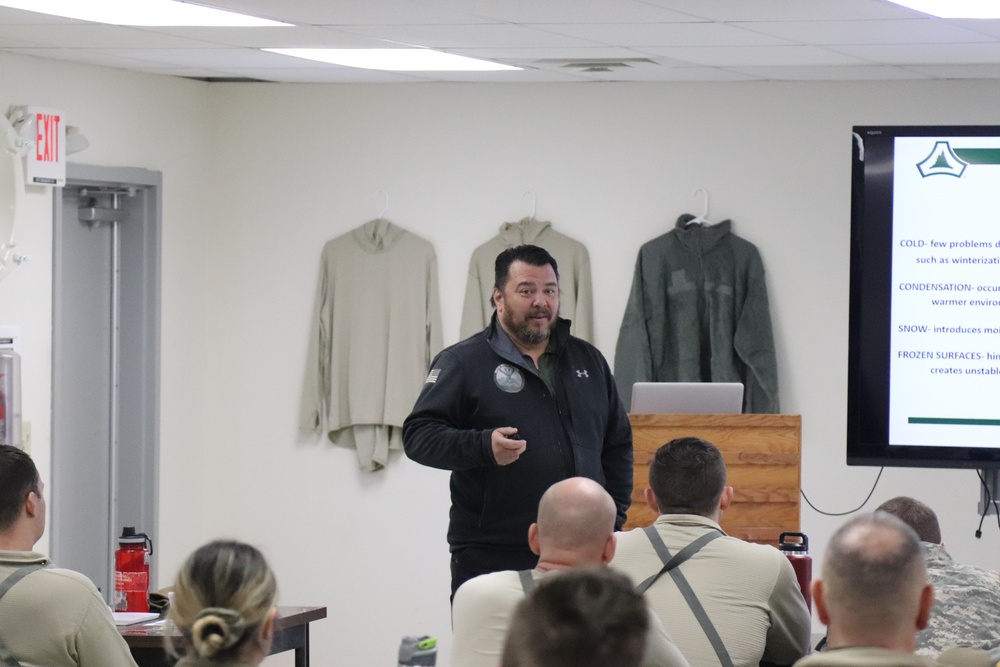 Cold-Weather Operations Course students learn how to prevent cold-weather injuries during Fort McCoy training