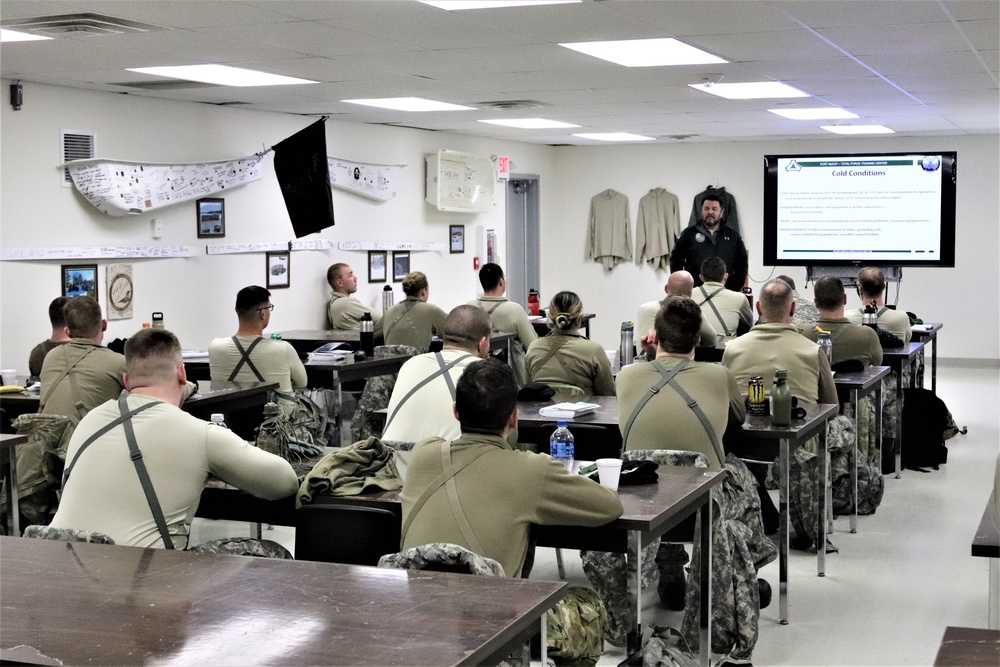 Cold-Weather Operations Course students learn how to prevent cold-weather injuries during Fort McCoy training