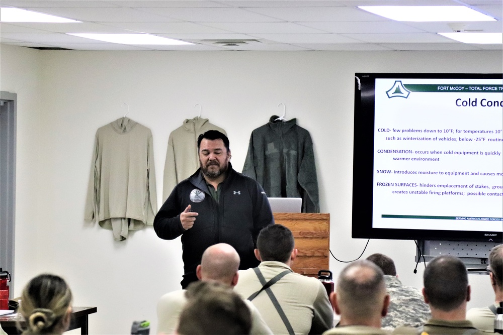 Cold-Weather Operations Course students learn how to prevent cold-weather injuries during Fort McCoy training