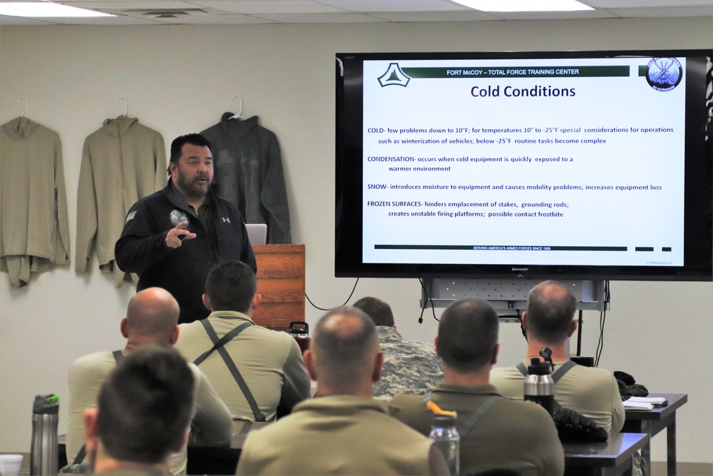 Cold-Weather Operations Course students learn how to prevent cold-weather injuries during Fort McCoy training