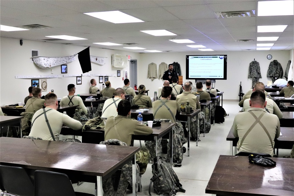 Cold-Weather Operations Course students learn how to prevent cold-weather injuries during Fort McCoy training