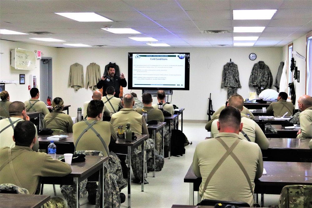 Cold-Weather Operations Course students learn how to prevent cold-weather injuries during Fort McCoy training