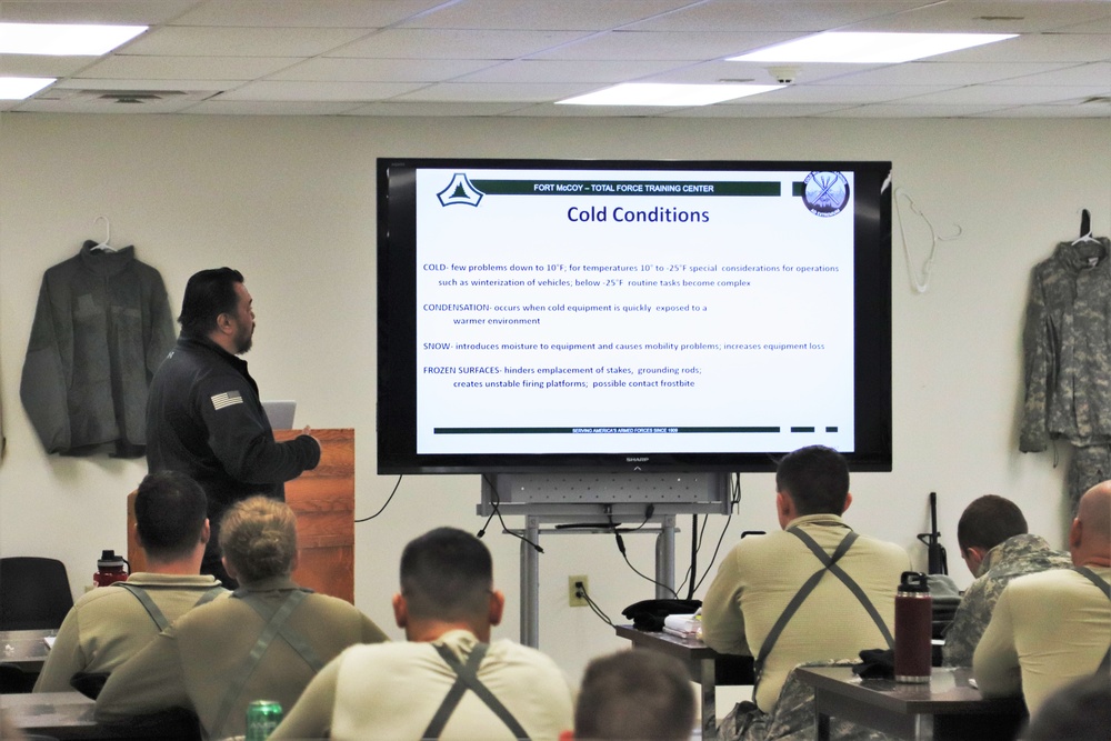 Cold-Weather Operations Course students learn how to prevent cold-weather injuries during Fort McCoy training