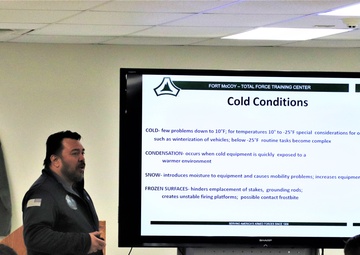 Cold-Weather Operations Course students learn how to prevent cold-weather injuries during Fort McCoy training