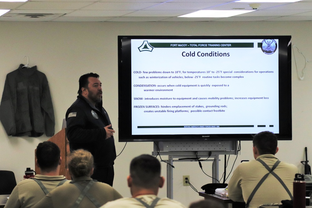 Cold-Weather Operations Course students learn how to prevent cold-weather injuries during Fort McCoy training