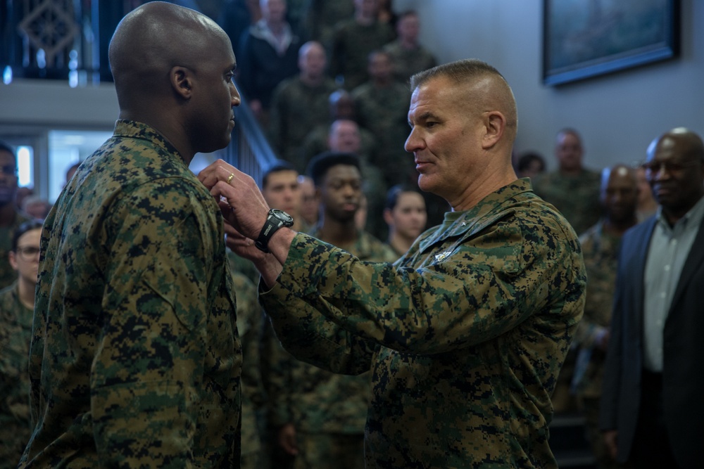 Marine Valdosta Native frocked to Master Gunnery Sergeant
