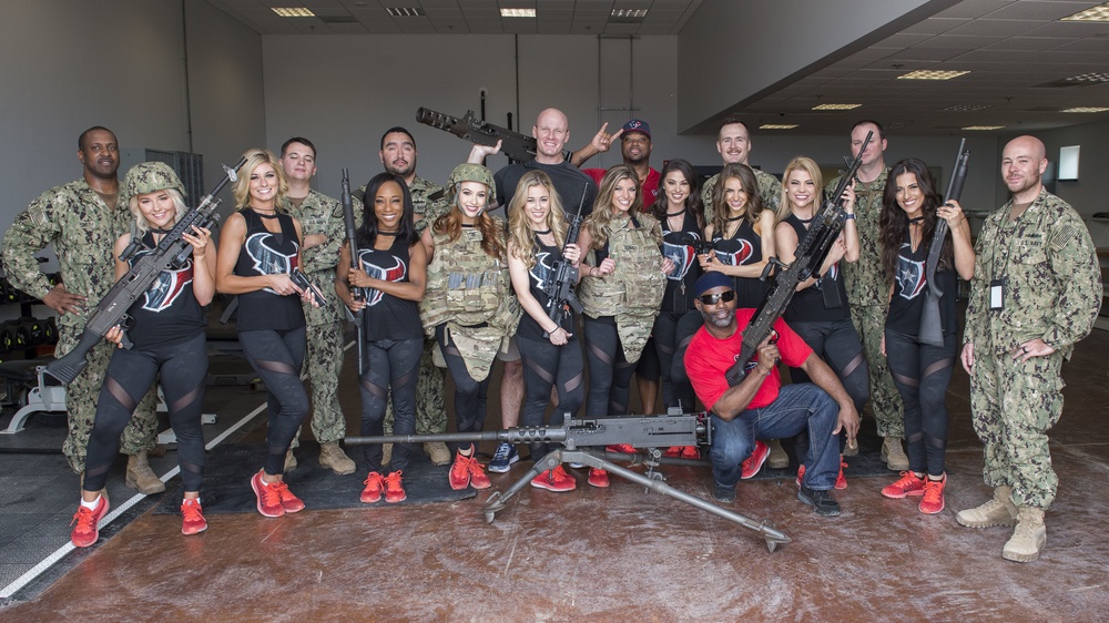 Houston Texans Cheerleaders and former NFL players visit CLDJ Weapons Department