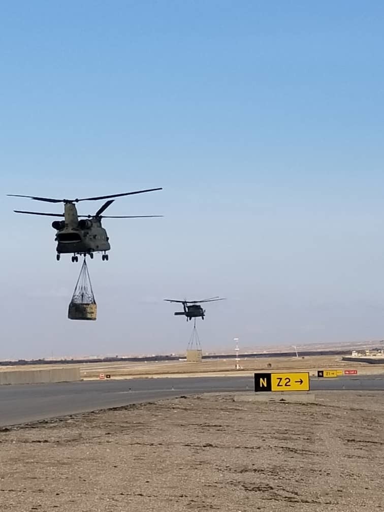 101st Resolute Support Sustainment Brigade Soldiers assisted with an emergency resupply mission