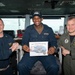 U.S. Sailor receives Sailor of the Day award