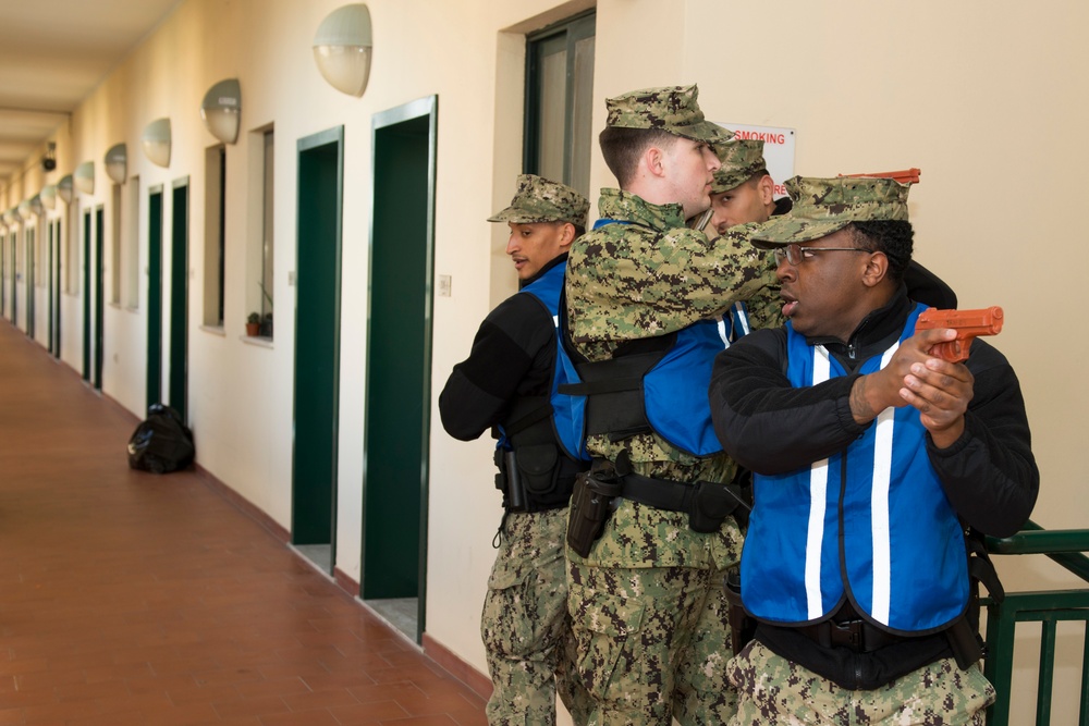 NSA Naples Conducts Security Drill