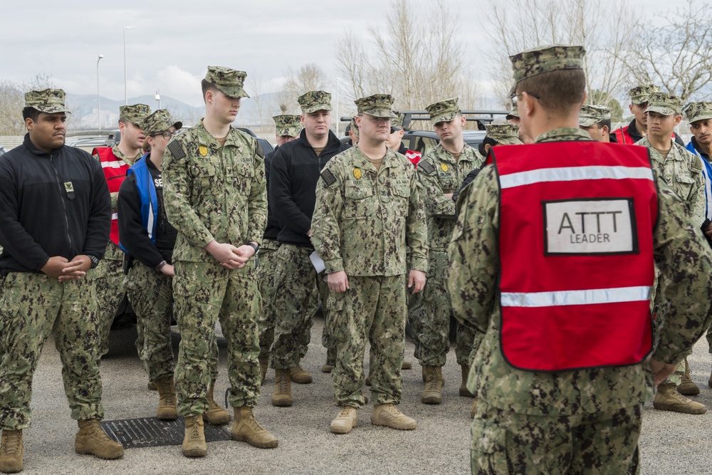 NSA Naples Conducts Security Drill