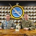 Master Sgts. Pat Ryan and Robert Segrin with Capt. Paul L. Utz's personalized stein