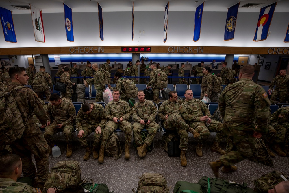 1-114th Infantry Regiment Soldiers depart for training