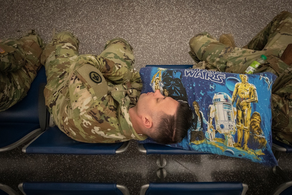 1-114th Infantry Regiment Soldiers depart for training