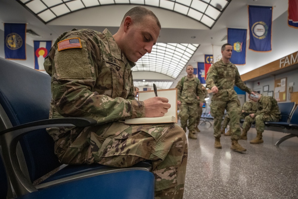 1-114th Infantry Regiment Soldiers depart for training