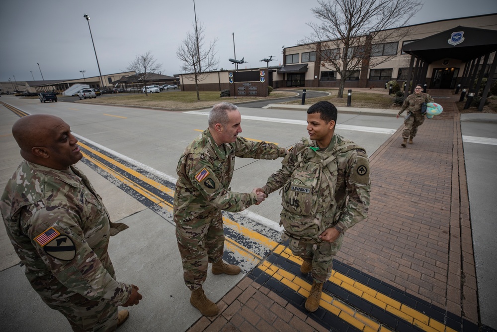 1-114th Infantry Regiment Soldiers depart for training