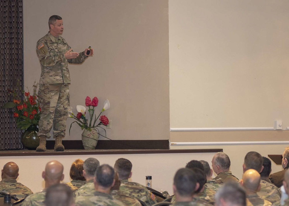 Brig. Gen. Joseph B. Berger Speaks During The U.S. Army Reserve Legal Command (USARLC) Western Region On-Site Legal Training