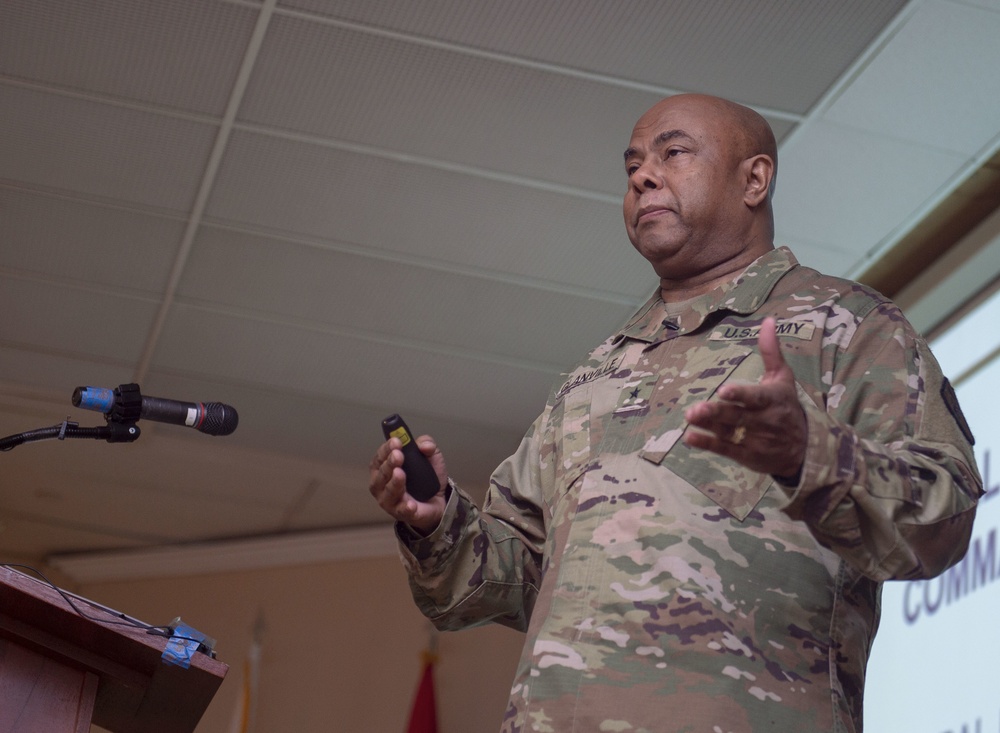 Brig. Gen. Ural D. Glanville Speaks During The U.S. Army Reserve Legal Command (USARLC) Western Region On-Site Legal Training