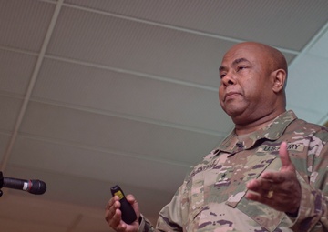 Brig. Gen. Ural D. Glanville Speaks During The U.S. Army Reserve Legal Command (USARLC) Western Region On-Site Legal Training