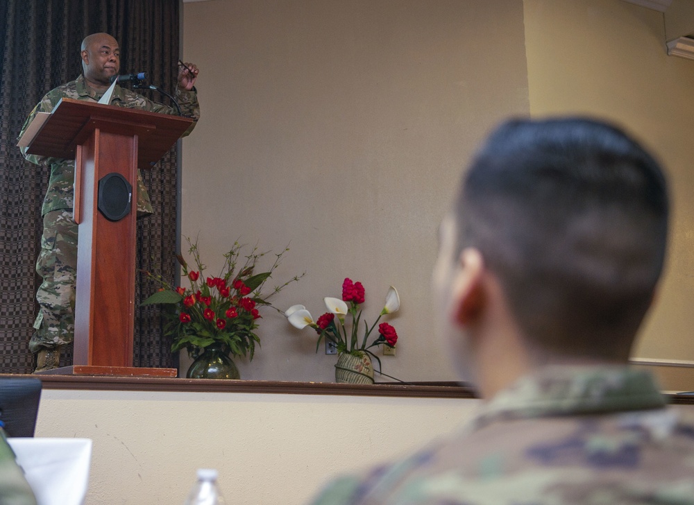 Brig. Gen. Ural D. Glanville Speaks During The U.S. Army Reserve Legal Command (USARLC) Western Region On-Site Legal Training