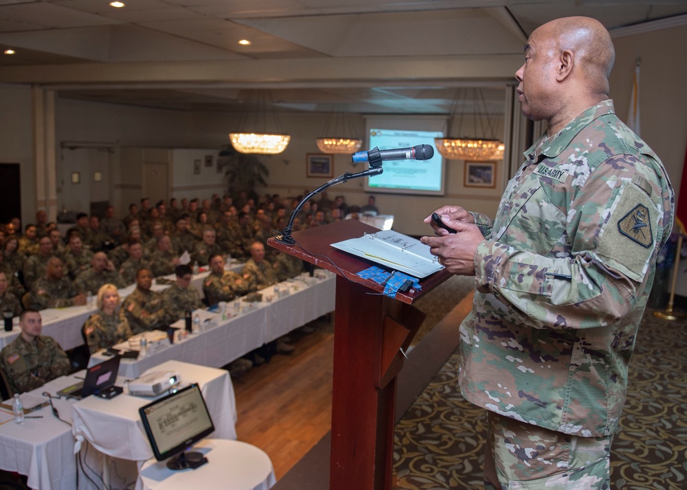 Brig. Gen. Ural D. Glanville Speaks During The U.S. Army Reserve Legal Command (USARLC) Western Region On-Site Legal Training