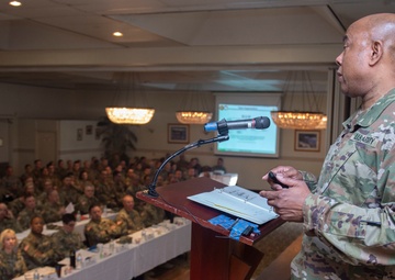 Brig. Gen. Ural D. Glanville Speaks During The U.S. Army Reserve Legal Command (USARLC) Western Region On-Site Legal Training