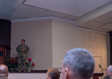 Col. Luisa Santiago Speaks During The U.S. Army Reserve Legal Command (USARLC) Western Region On-Site Legal Training