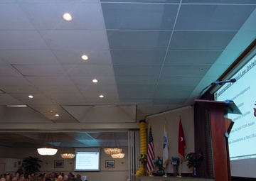 Col. Luisa Santiago Speaks During The U.S. Army Reserve Legal Command (USARLC) Western Region On-Site Legal Training