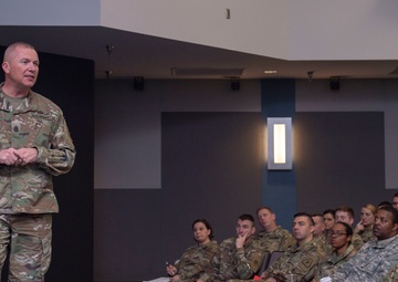 Command Sgt. Maj. Jeremiah Fassler Speaks During The U.S. Army Reserve Legal Command (USARLC) Western Region On-Site Legal Training