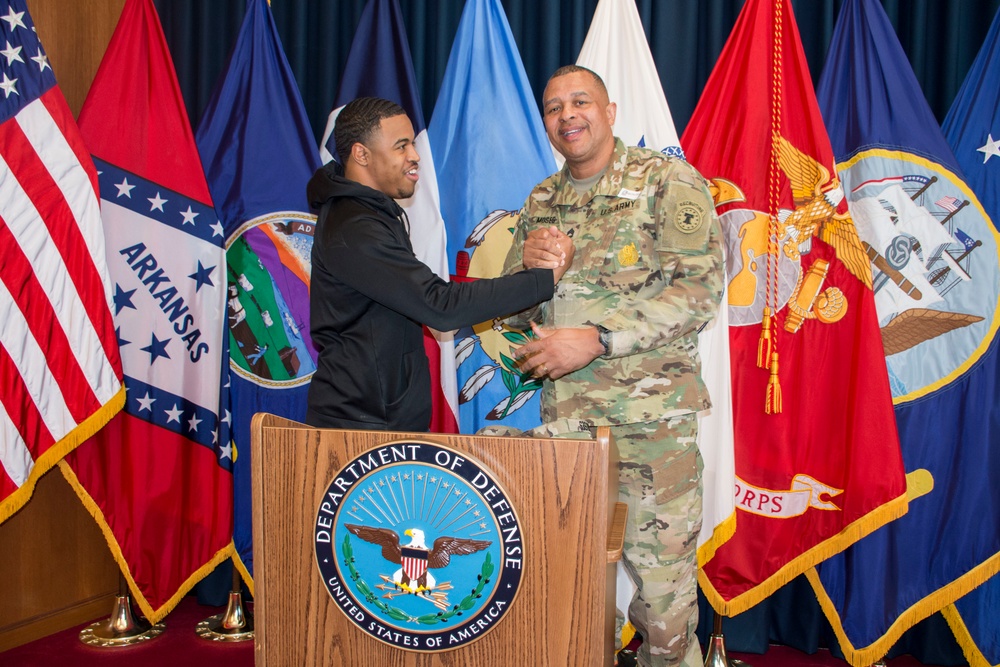 Father and Son Share in Army Traditions