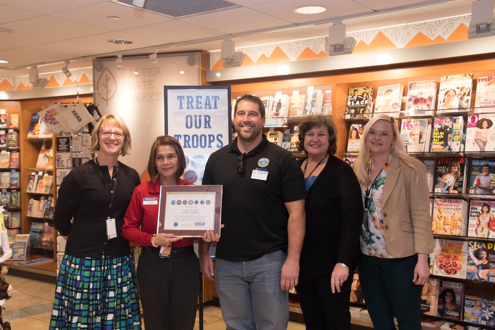 Employer Support of Guard and Reserve and National Guard Employment Support Program present Seven Seals Award to Leonor De Vega