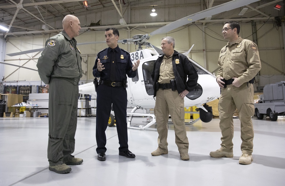 CBP Deputy Commissioner Robert E. Perez  Discusses Super Bowl LIII Support with Brig. Gen. Richard L. Kemble,