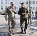 Col. Patrick Michaelis welcomes Major General Jaroslaw Gromadzinski to the Mission Command Element