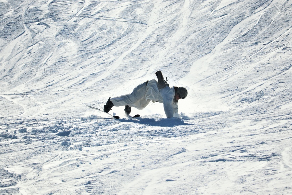 Students for Cold-Weather Operations Course complete skiing familiarization while training at Fort McCoy