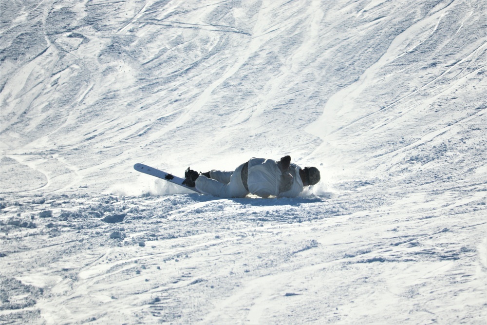 Students for Cold-Weather Operations Course complete skiing familiarization while training at Fort McCoy