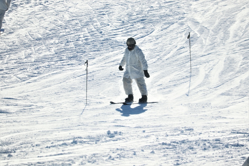 Students for Cold-Weather Operations Course complete skiing familiarization while training at Fort McCoy