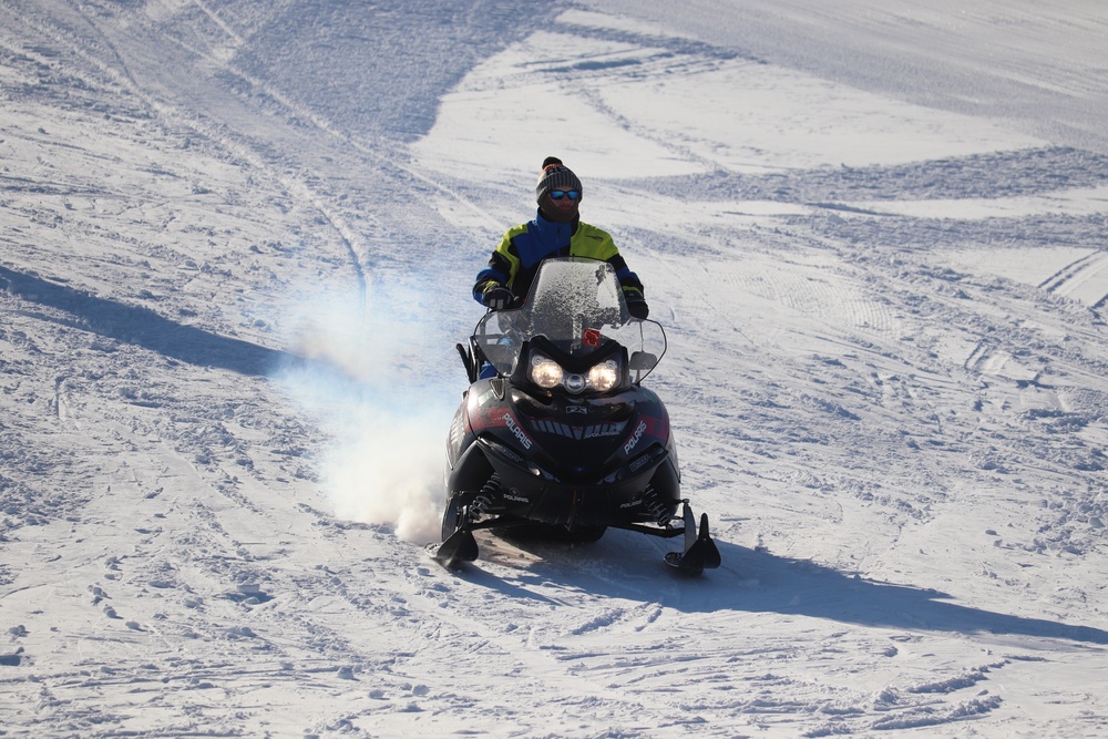 Students for Cold-Weather Operations Course complete skiing familiarization while training at Fort McCoy