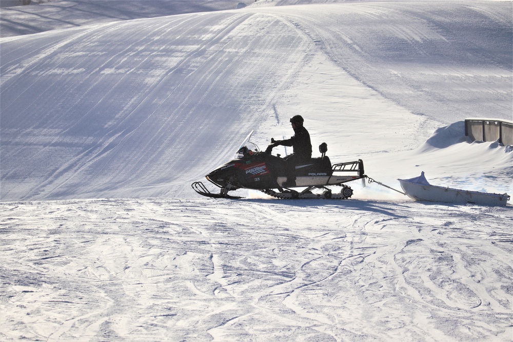 Students for Cold-Weather Operations Course complete skiing familiarization while training at Fort McCoy