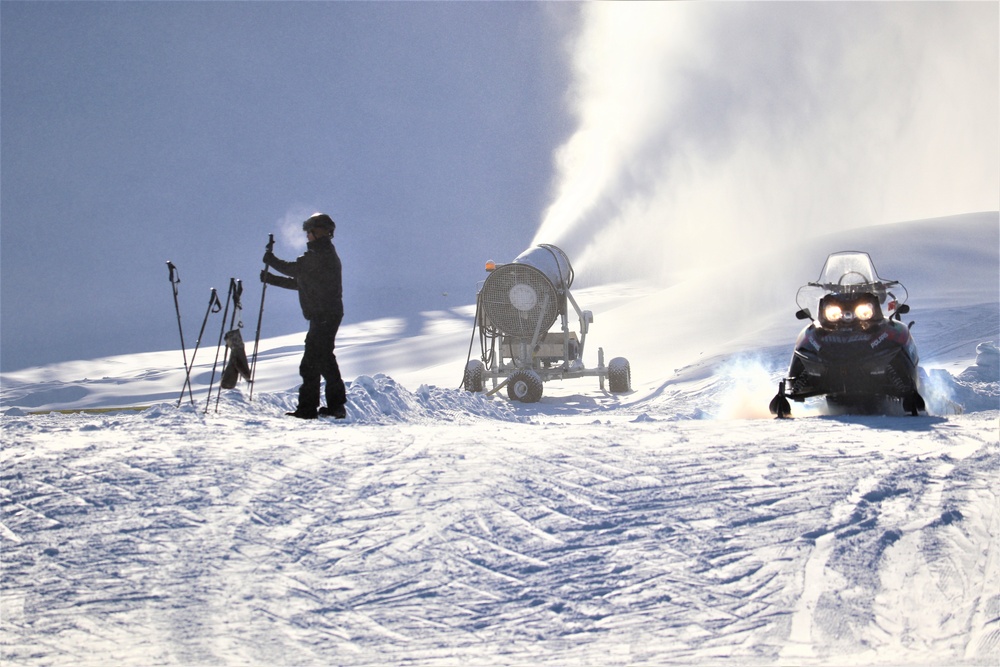 Students for Cold-Weather Operations Course complete skiing familiarization while training at Fort McCoy