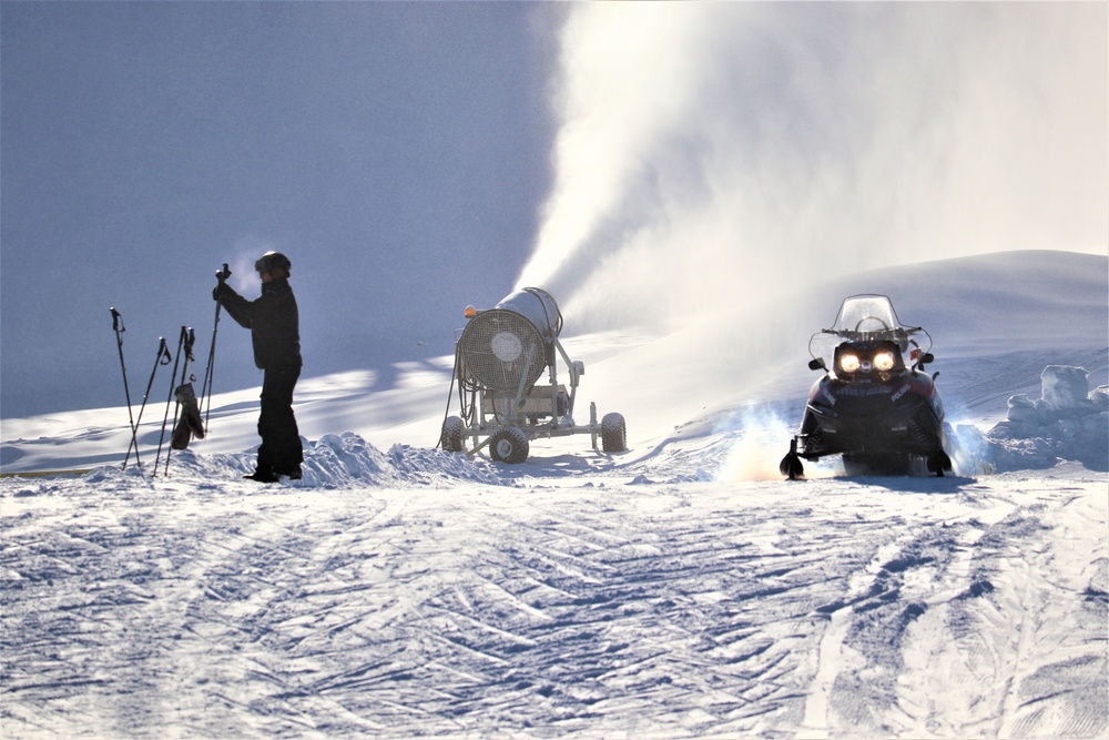 Students for Cold-Weather Operations Course complete skiing familiarization while training at Fort McCoy