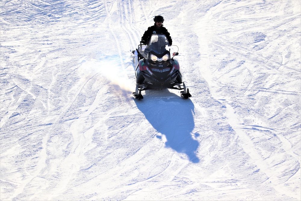 Students for Cold-Weather Operations Course complete skiing familiarization while training at Fort McCoy