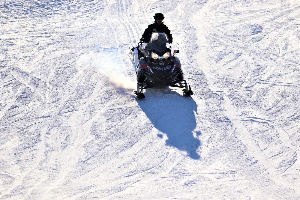 Students for Cold-Weather Operations Course complete skiing familiarization while training at Fort McCoy